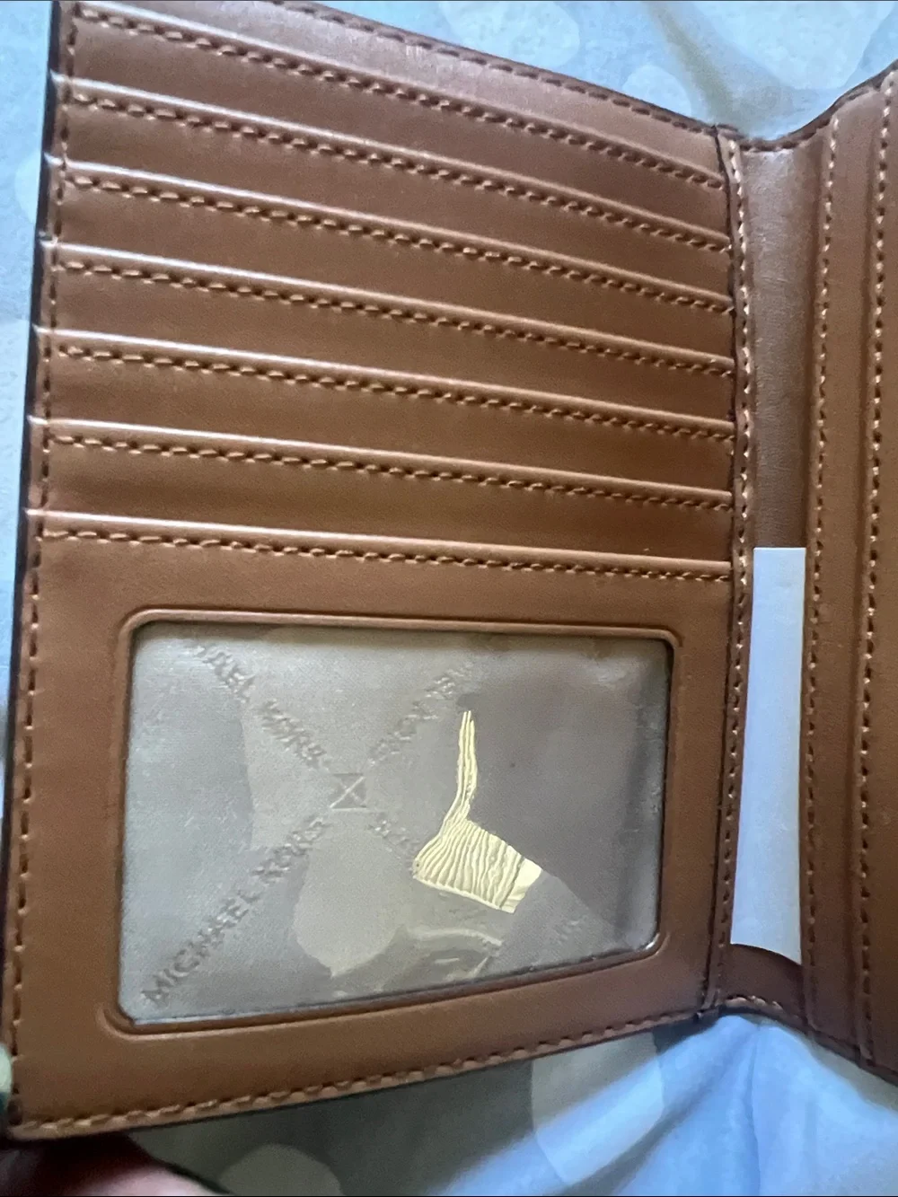 Michael Kors Black and Gold Logo Money Clip Wallet
